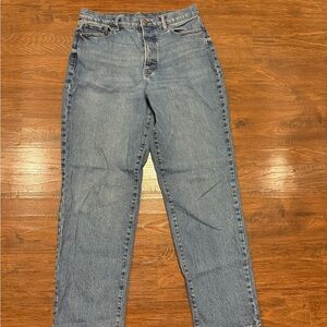 a.n.a Women's Dad Jeans - Light Blue